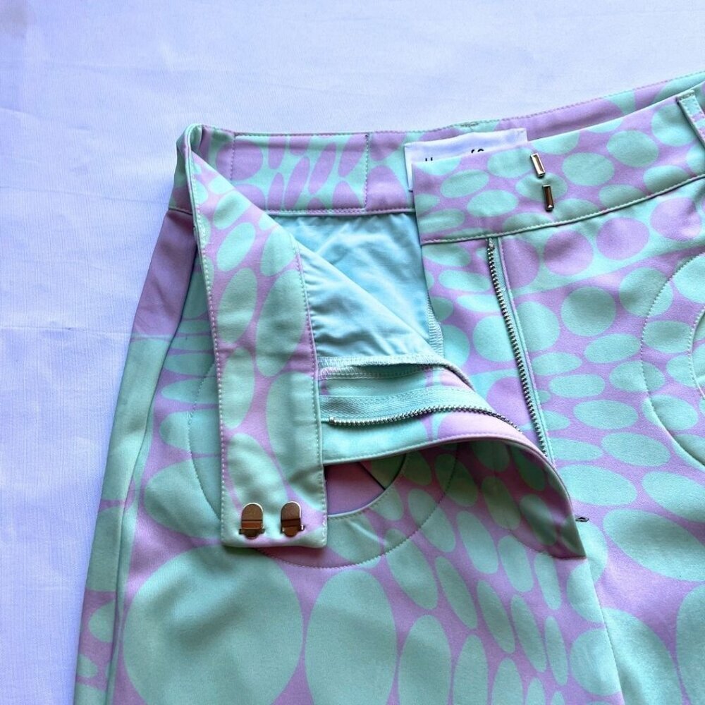 HOUSE OF SUNNY MINT LILAC PURPLE HAZE PARTY FLARE PANTS - 4 - Picture 6 of 11
